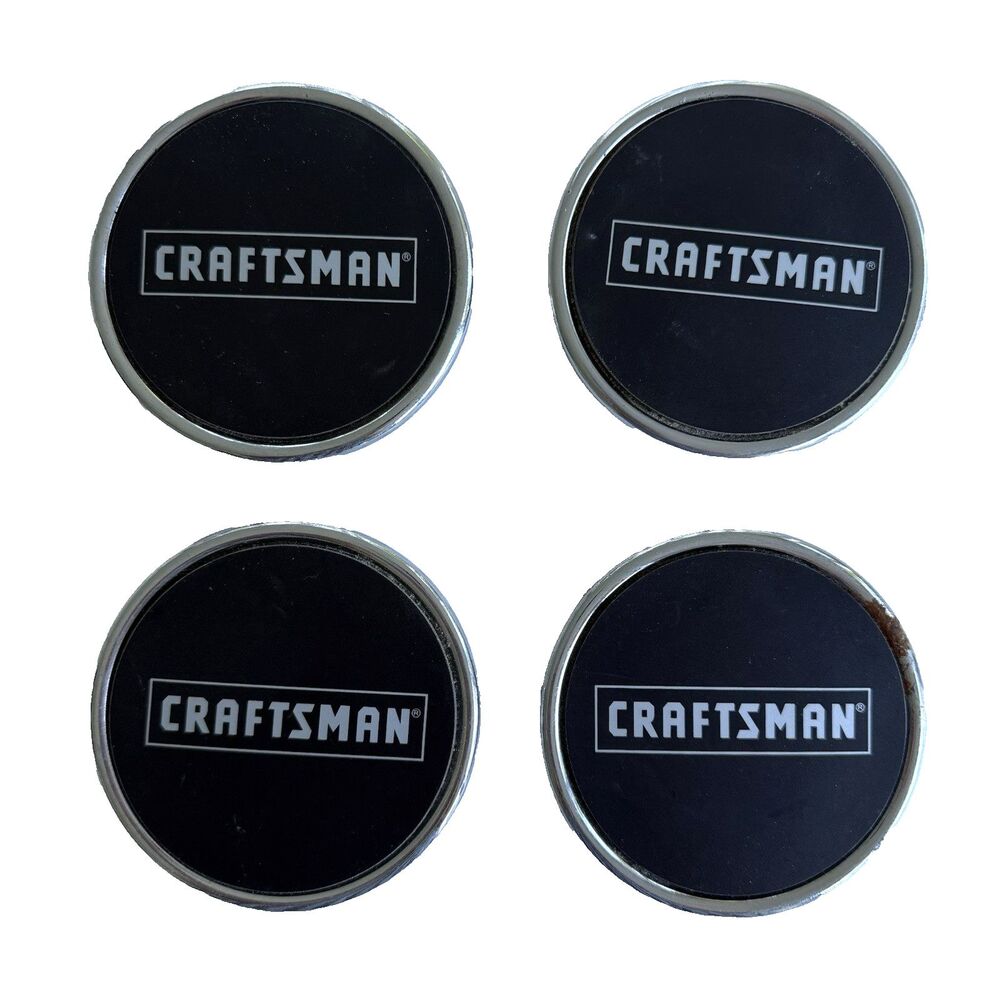 Craftsman Tools Man Cave Drink Coasters Qty 4 Garage Tools Pub Bar Chrome *READ*